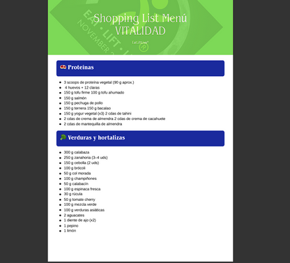 Menús Funcionales Descargables - Planificación Nutricional PDF