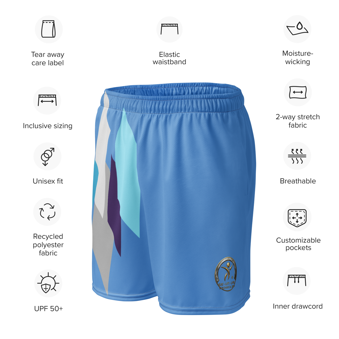 Shorts de malla unisex